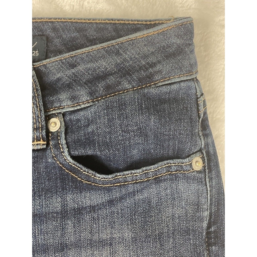 Lucky Brand Lolita Crop Low Rise Raw Hem Jeans Womens Blue Size 29 - Picture 4 of 16